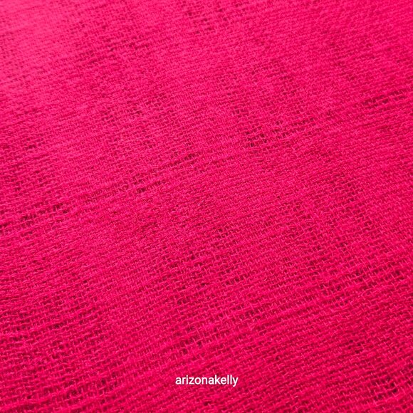 NWOT Woven Wool Scarf Lightweight Fuchsia Pink - Picture 10 of 13